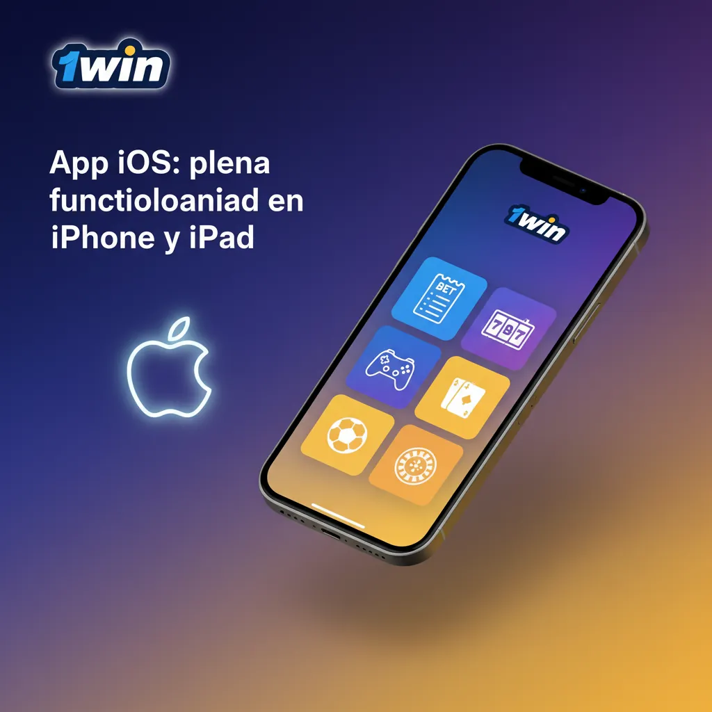 1win application para iOS: apuestas, casino, pagos y soporte. Requiere iOS 12+ y 200 MB.
