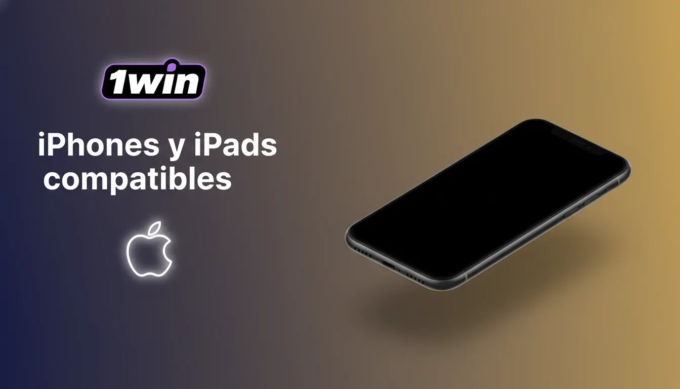 Modelos de iPhone compatibles con la app 1win: X, XR, XS, series 11–15.