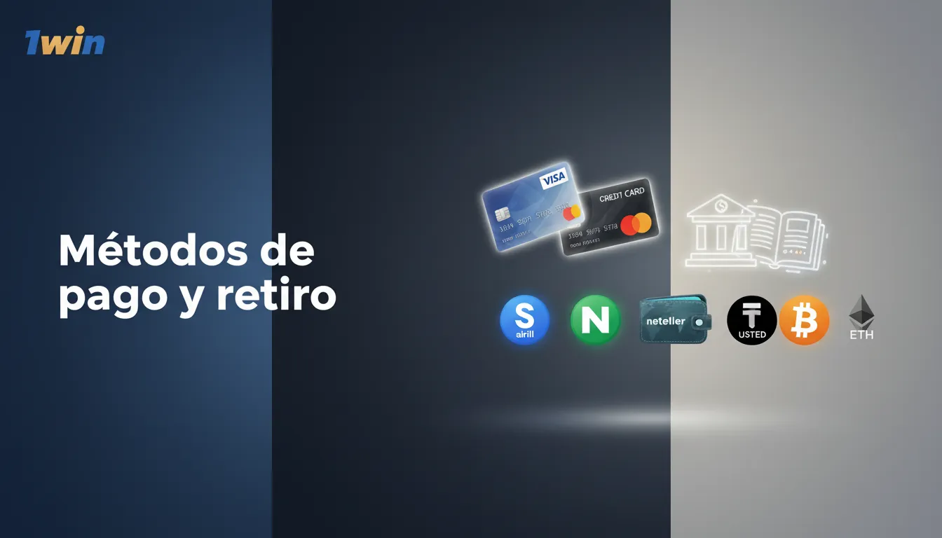 Métodos de pago y retiro en 1win: tarjetas, billeteras digitales, criptomonedas y transferencias bancarias.