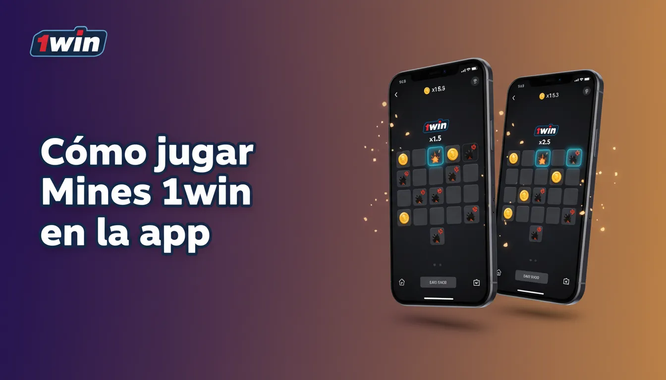 Juega Mines 1win en tu móvil con la app oficial de 1win: APK para Android o PWA para iOS.