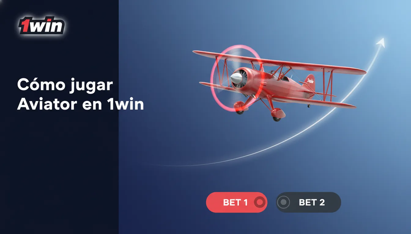 Gameplay de Aviator 1win Venezuela mostrando el avión rojo en ascenso y los botones Retirar, Auto Bet y Auto Cash Out.