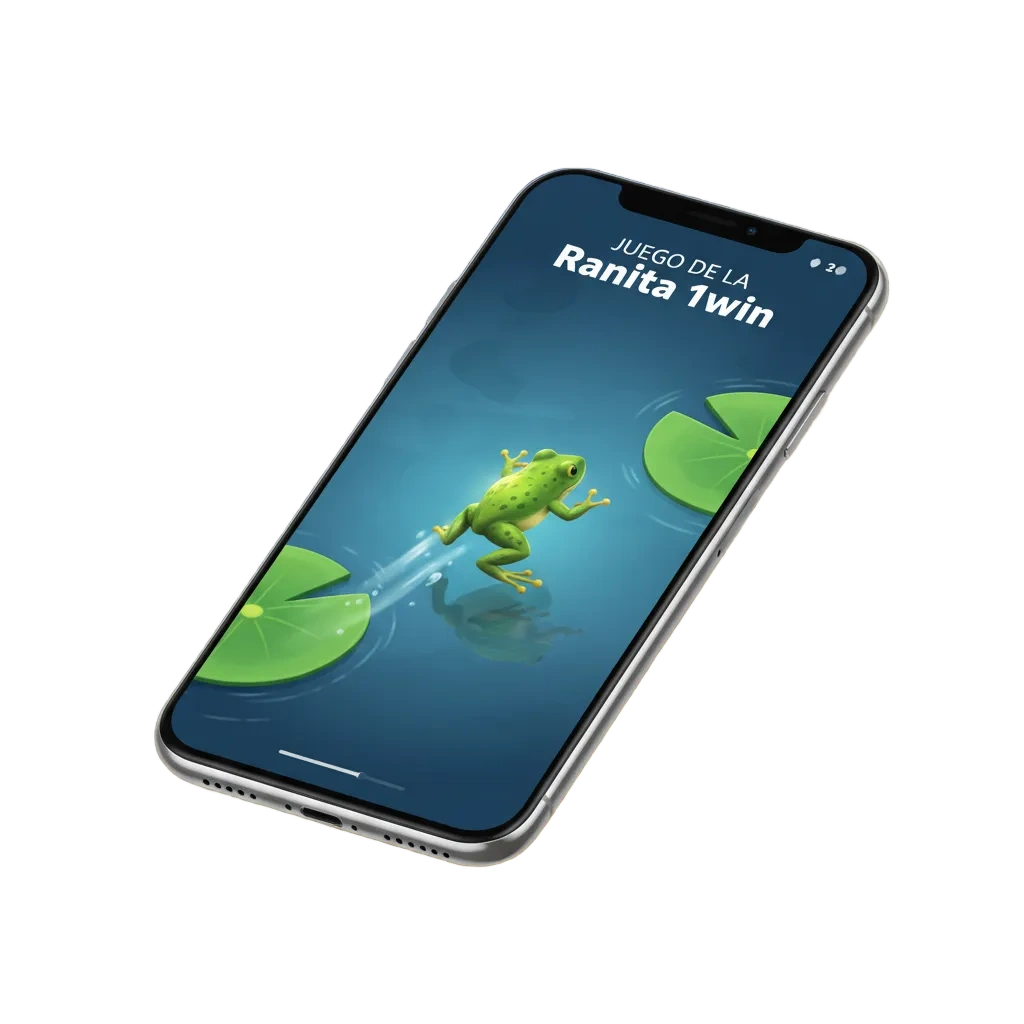 Juego de la Ranita 1win en Venezuela: ayuda a la ranita a saltar plataformas y acumula puntos.