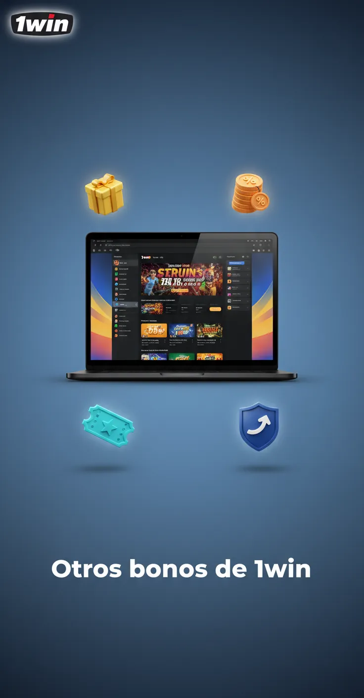 1win ofrece diversos bonos: bono de bienvenida escalonado hasta 500% y bonos de giros gratis, además de cashback, torneos y recompensas VIP.