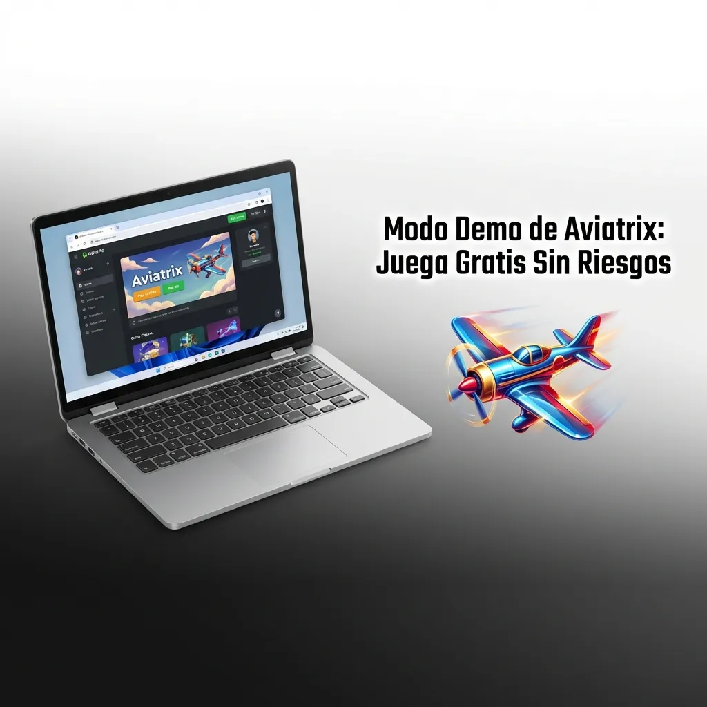 Pantalla del modo demo de Aviatrix mostrando créditos virtuales y opciones de juego gratuito sin riesgo