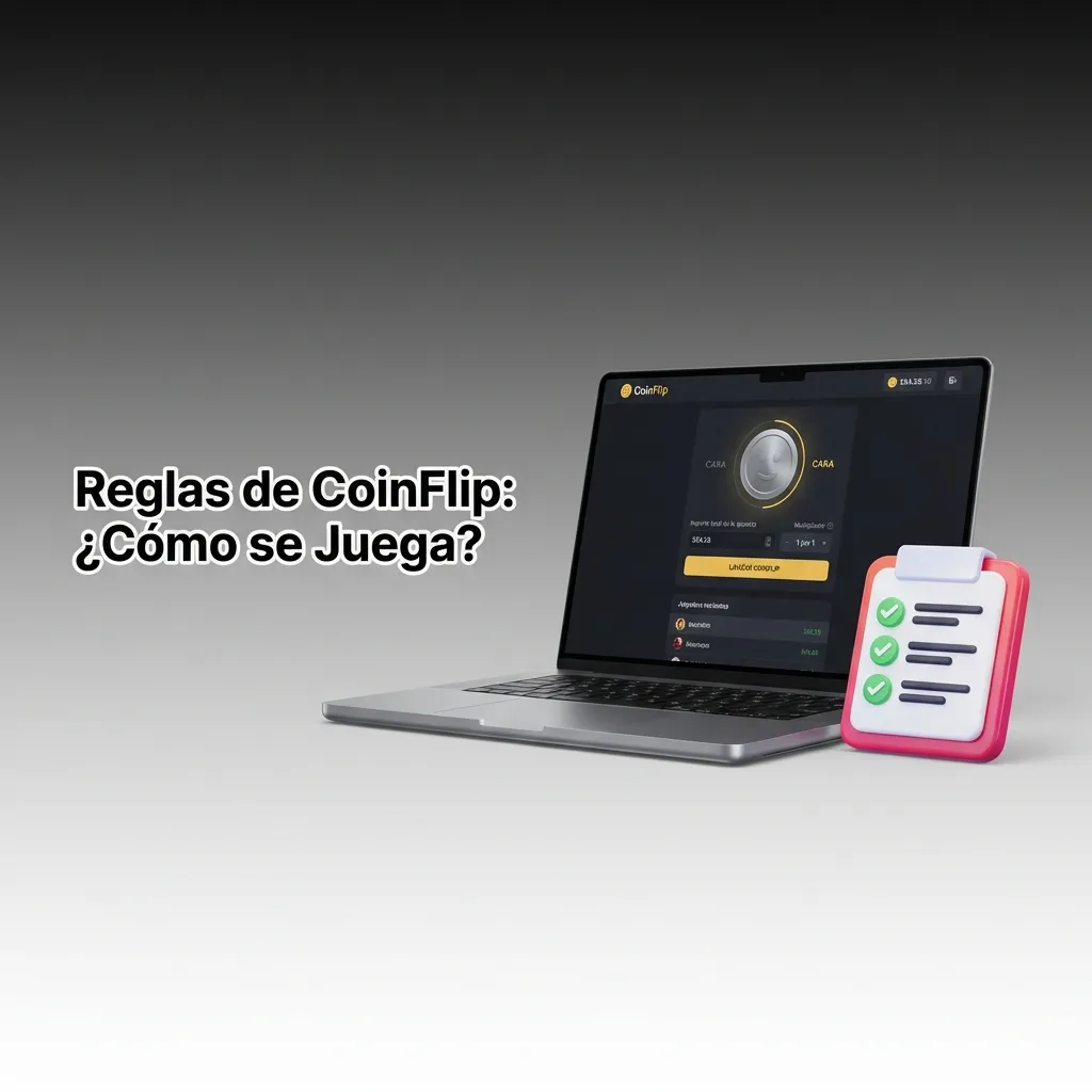 Moneda girando en el aire durante un juego de CoinFlip con opciones de cara o cruz visibles en pantalla