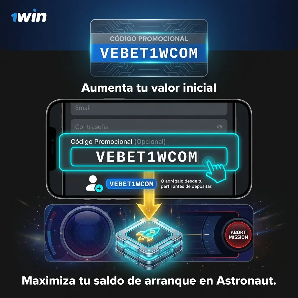 Usa el código promocional VEBET1WCOM en Astronaut 1win