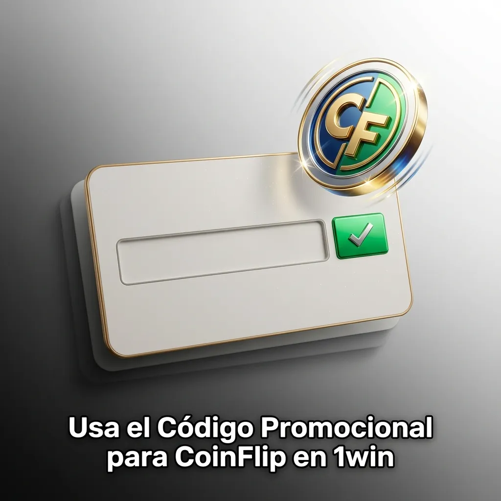 Pantalla de registro en 1win mostrando el campo para ingresar el código promocional COIN500 para CoinFlip