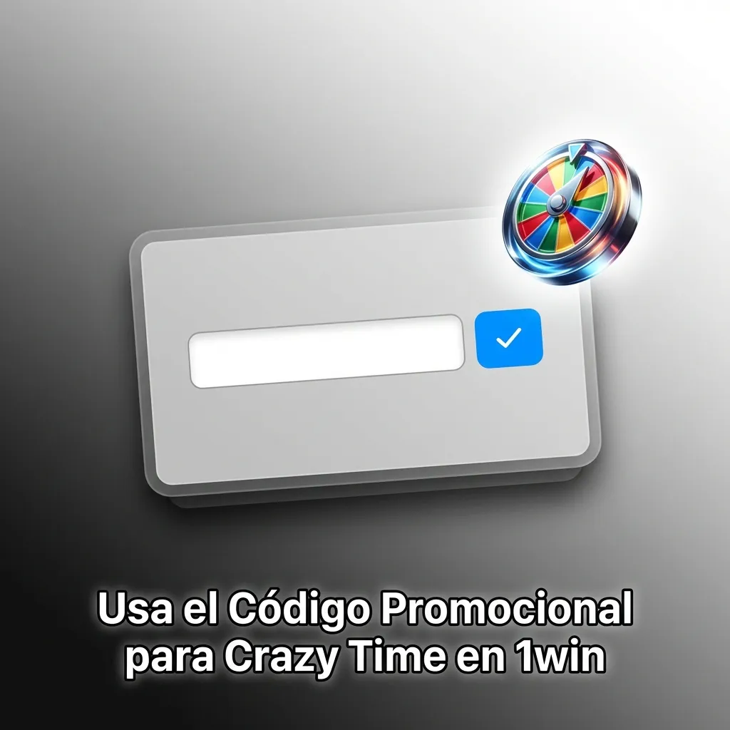 Jugador ingresando código promocional 1WINCRAZYTIME en plataforma 1win para activar bonos en Crazy Time