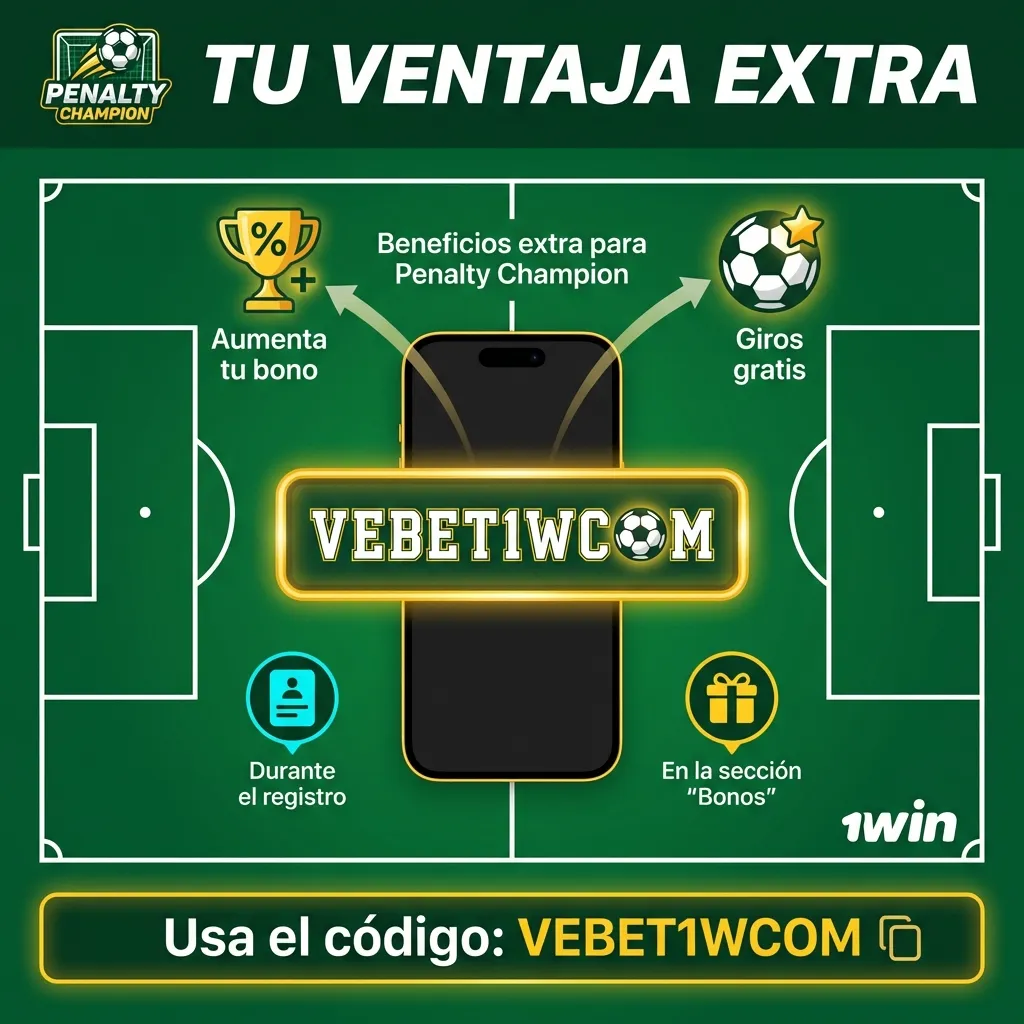 Usa el código promocional VEBET1WCOM para Penalty Champion en 1win Venezuela