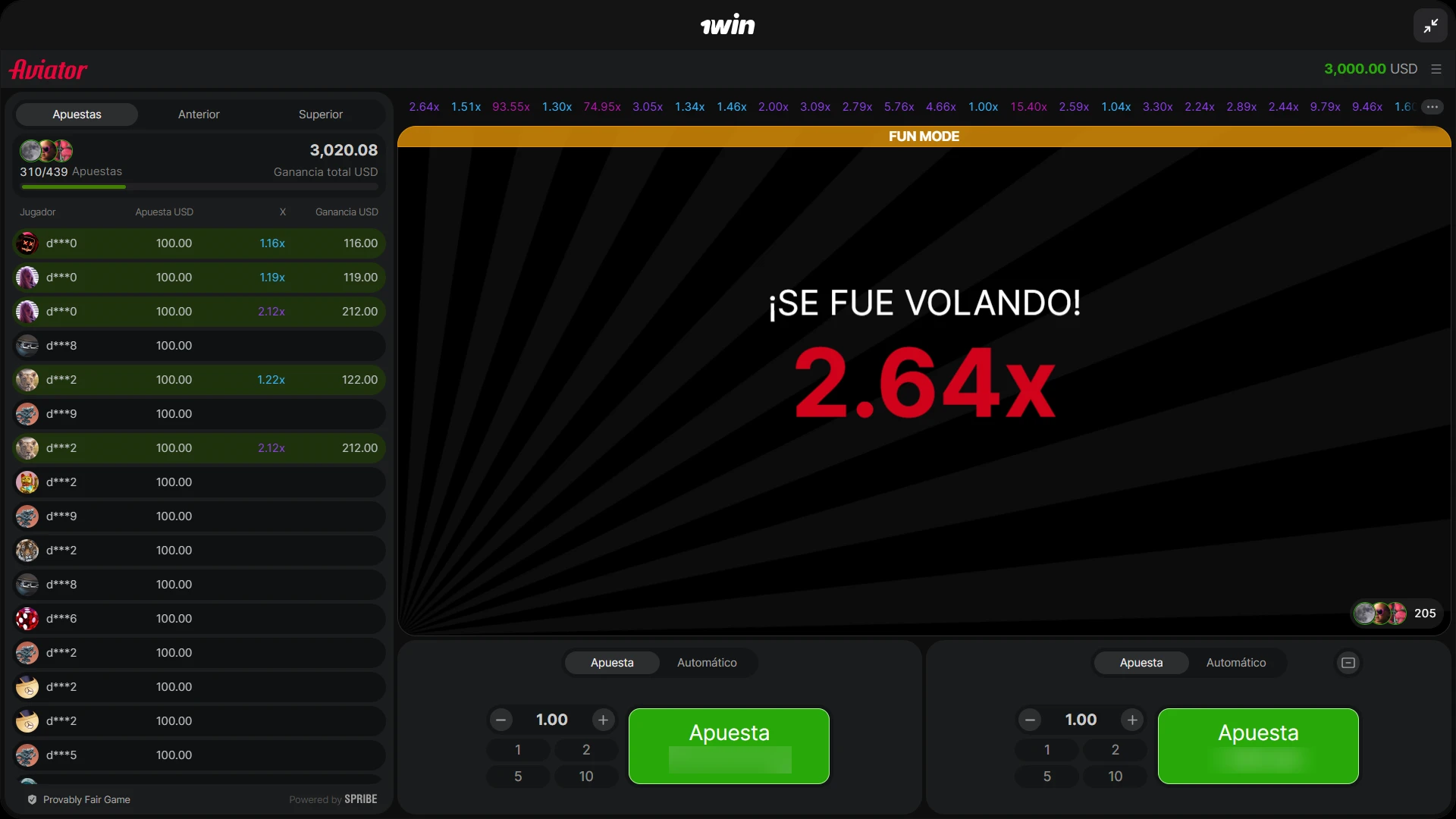 Cobra tus ganancias de Aviator en 1win con total confianza.