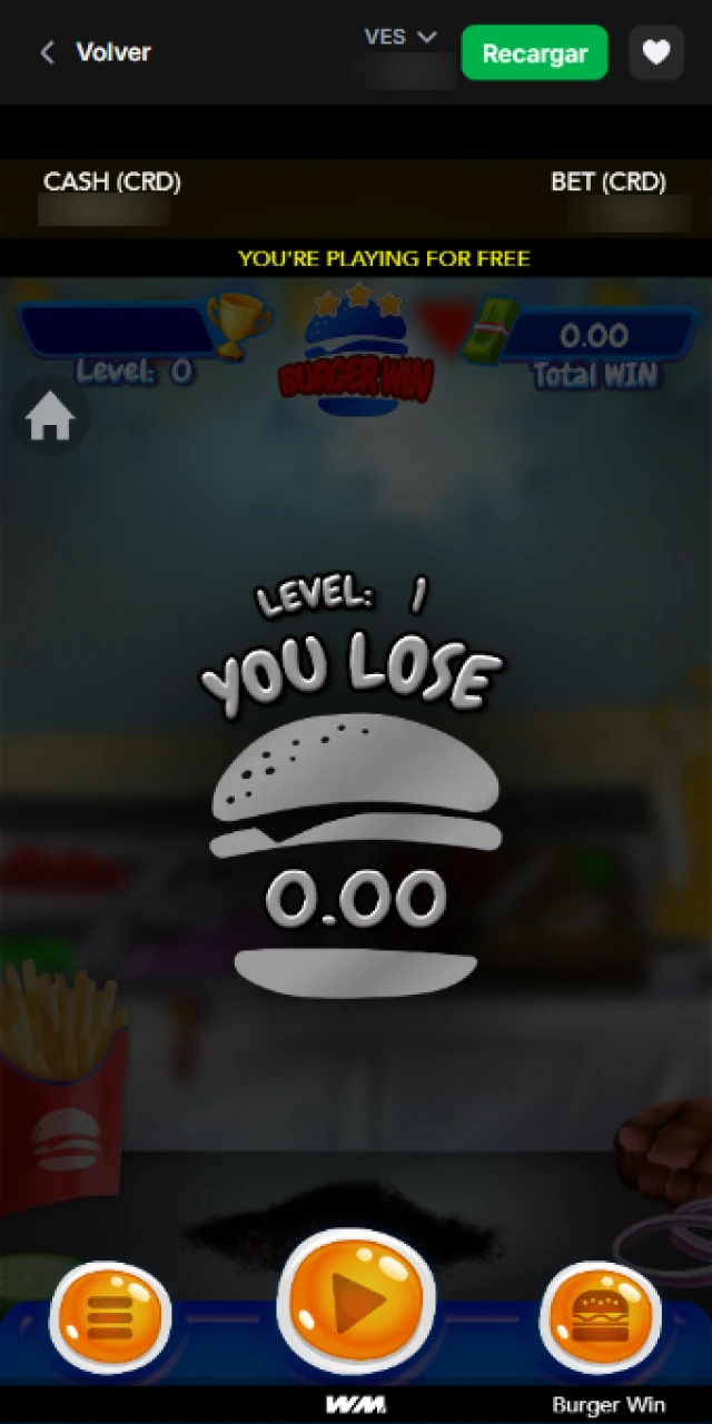 Haz cashout en Burger Win antes del colapso usando 1win Venezuela.