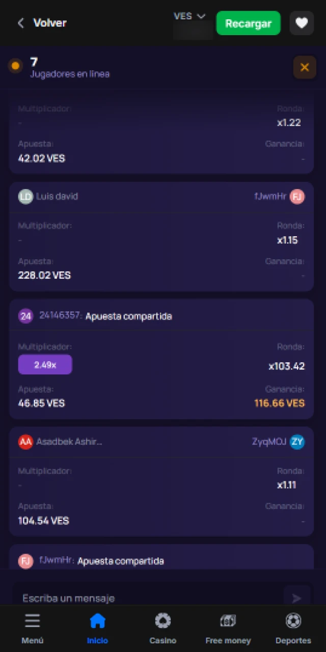 Participa en el chat en línea de Lucky Jet en 1win y juega con otros.