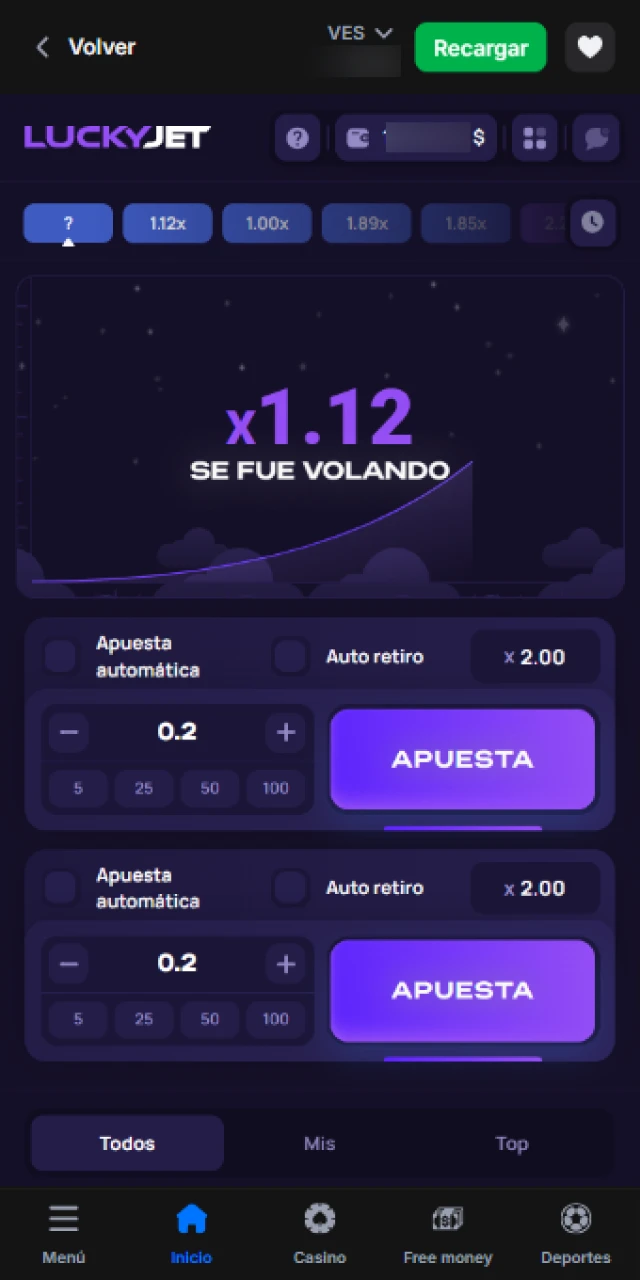 Haz tu retiro de ganancias en Lucky Jet usando 1win Venezuela.