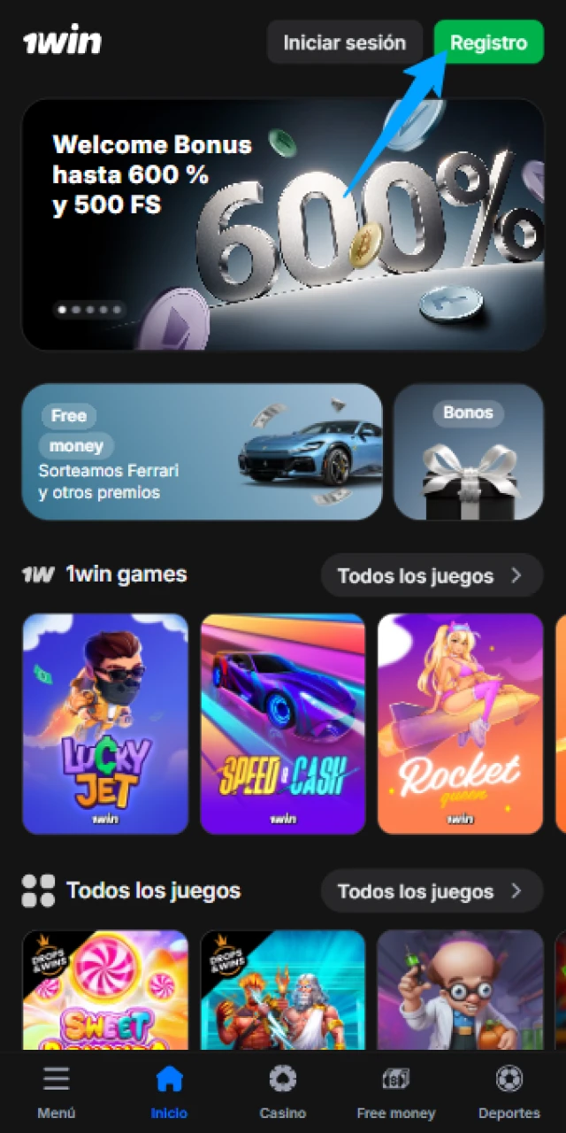 Visita el sitio oficial de 1win para iniciar tu aventura en Penguin Rush.