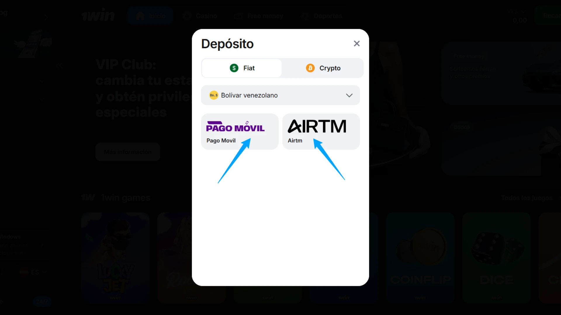 Realiza tu primer depósito en 1win y aprovecha el bono de bienvenida para jugadores venezolanos.