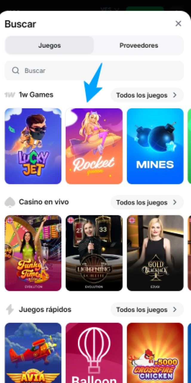 Encuentra y lanza el emocionante juego Rocket Queen en el casino de 1win.