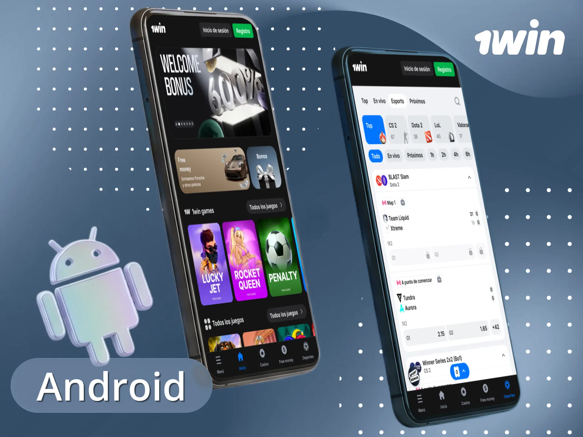 Descarga la app de 1win en Android para apostar fácilmente.