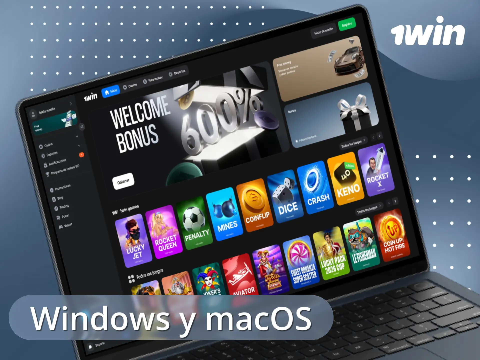 Descarga la versión de escritorio de 1win para tu computadora.